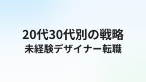 未経験からデザイナー転職を成功させる完全ガイド【20代・30代別】